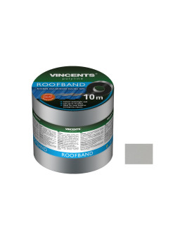 Лента уплотнительная Vincents Roofband 10см х 10м алюминий