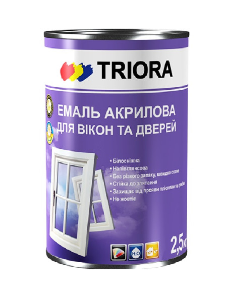 Триора емаль акриловая для окон и дверей 2,5л