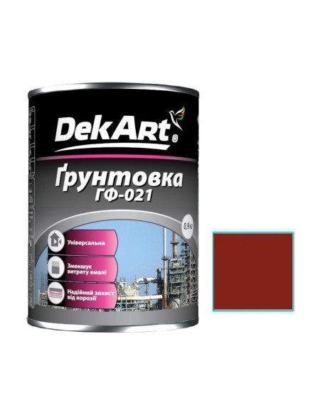 грунт по металлу ГФ-021 0,9кг красно-кор