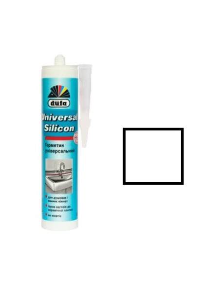 силиконовый санитарный герметик Дюфа белый 280ml