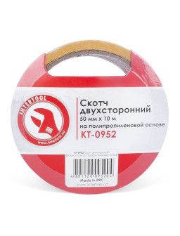 Скотч двухсторонний 50 мм * 10 м на полипропиленовой основе KT-0952